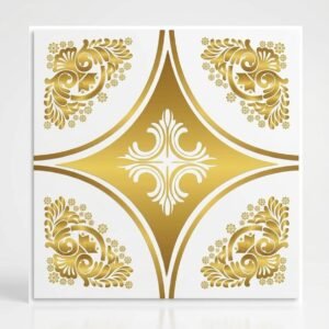 Gold Filigree Ceiling Tile – Elegant Damask Pattern Decor Panel