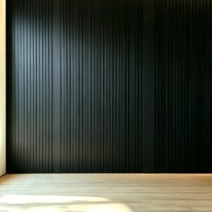 Matte Black Wall Panels | Luxury Dark Charcoal Interior Design