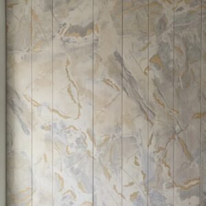 Light Beige, Grey & Gold Marble UV Wall Panels | Elegant Luxury Interior