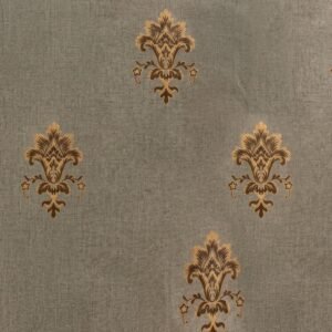 Grey Fabric Texture Gold Medallion 10-Inch PVC Wall Panel