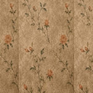  Vintage Peach Rose Vine Tan 10-Inch PVC Wall Panel