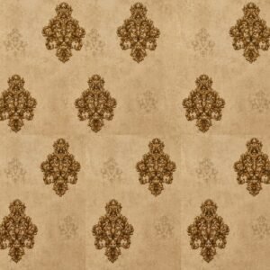  Vintage Gold Damask Medallion Beige 10-Inch PVC Wall Panel