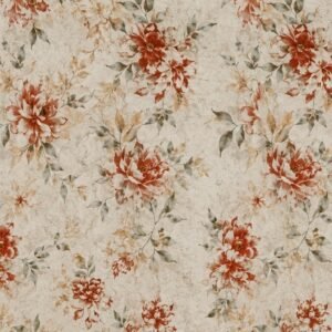 Vintage Red Floral 10-Inch PVC Wall Panel