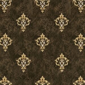 Dark Brown Marble Gold Medallion 10-Inch PVC Wall Panel