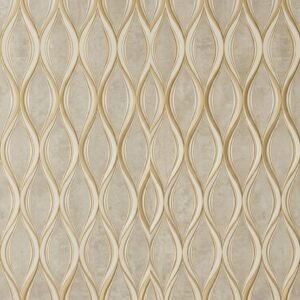Golden Wave Geometric Beige 10-Inch PVC Wall Panel