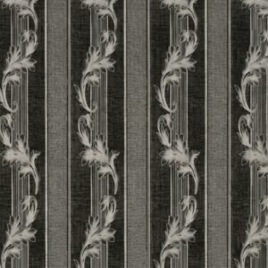 Charcoal Silver Floral Vine Striped 10-Inch PVC Wall Panel