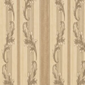 Beige Striped Silver Leaf Vine 10-Inch PVC Wall Panel