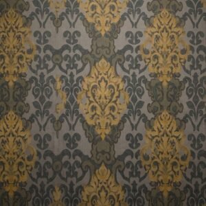 Gold & Grey Damask 10-Inch PVC Wall Panel